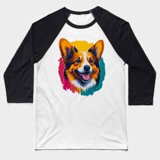 Corgi Portrait Baseball T-Shirt